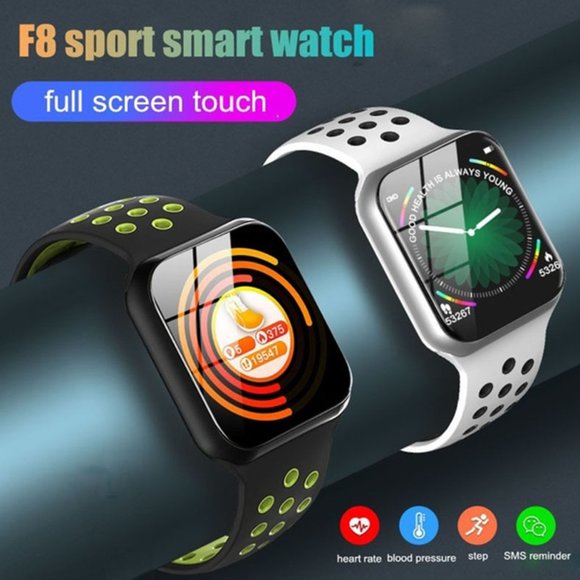 Smart Watch-Silver Watch w/White and Black Band - Picture 2 of 10